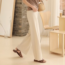 BBAEBBAE 女款後鬆緊帶寬版長褲