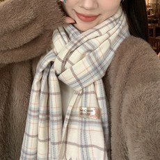 딥톡 격자 무늬 따뜻한 머플러 목도리 DT0294