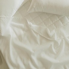 韓國 amante Essential 泡泡紗波紋單層薄被, 白色