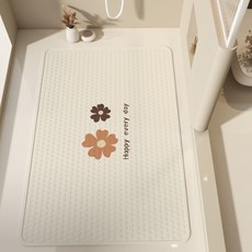 Daysoy 多款設計吸盤式浴室浴缸防滑墊 70 x 40 cm, 05 快樂花朵, 1個