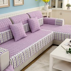 알럽홈 유러피언 유니버설 모던 소파 커버, TYPE3퍼플, 1개