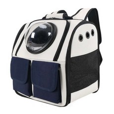 고양이 투명볼 이동 백팩, 흰색, 1개