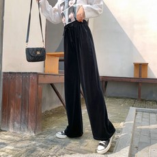 I'M MONG 女款 Pimor 絲絨彩色寬版鬆緊帶日常運動褲