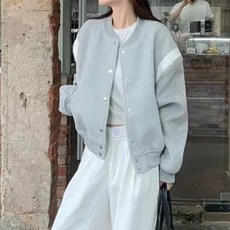 아이엠몽 여성용 도피포 야구 바시티 자켓