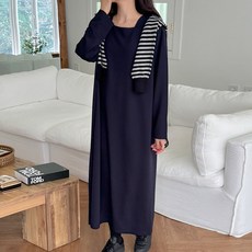 BONBONSTORY Zeros 方領寬鬆孕婦洋裝