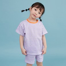 BAOBAB NAMU 孩童格紋短袖T恤+5分褲套裝