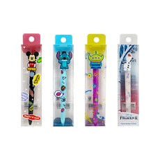 迪士尼公仔中性筆4入組, 米奇, 史迪奇, 三眼怪, 雪寶, 1套