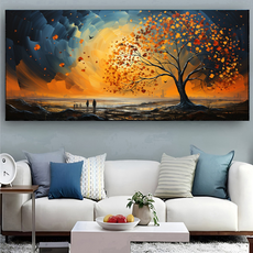 트레오바 풍경화 돈나무 손으로 그린장식품 D