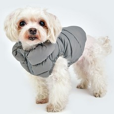 퍼피아 강아지 올인원 경량 점퍼 PAPD-JM1670, 그레이, 1개