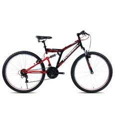 지오닉스스포츠 2022년형 룸멜 26DS MTB 자전거, 블랙 + 레드, 1개