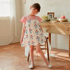 OWLEYBARN 女童莓果布丁層次連身裙