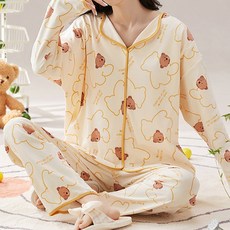 스타일컨택트 여성용 긴팔 잠옷 상하의 세트 SP-32906