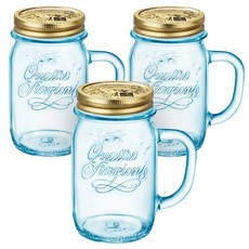 Bormioli Quattro Stagioni 四季系列 藍色把手玻璃杯 415ml, 3個