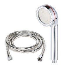 Barampokpung 增壓大型蓮蓬頭+不鏽鋼淋浴軟管 2m, 1組, 混色