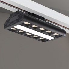 WONHA DS Eco Lavender 軌道 10燈 LED30W 無頻閃, 燈光(3000K+6500K), 燈體(霧面黑), 1個