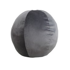 Mochi Mochi柔軟的圓形靠墊, 絲絨灰