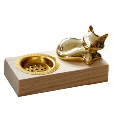 Goldcats 木製香錐架, 金+木