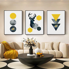 Kkokkong E Mall 客廳沙發 背景 臥室 餐廳 室內裝潢 畫框組 L型 2m, 黑色