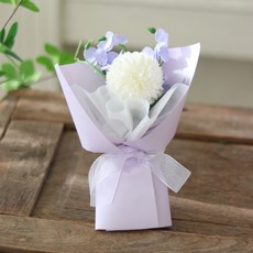 센트바스켓 조화 납골당 꾸미기 성묘꽃 가든 미니 꽃다발, 국화화이트, 1개