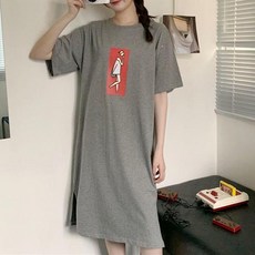 레몬소울 벤피카 프린팅 반팔 원피스