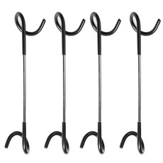 브리즈문 양방향 돼지꼬리 캠핑 랜턴걸이, 블랙, 4개