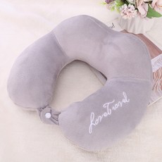 Alpha Commerce記憶棉旅行用頸枕, 灰色