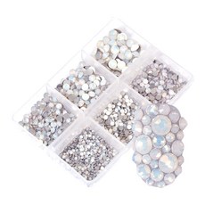 위드샨셀렉션 대용량 스와 플랫 스톤 세트, 03 화이트오팔, 1개