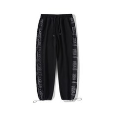 AOULS 男款基本刺繡亮點運動訓練褲 Q515