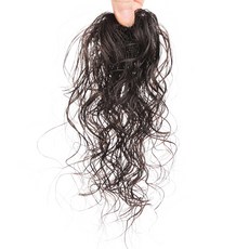 Foxwig 單夾波浪真髮頭頂局部假髮 W2012, 1個, 深棕色