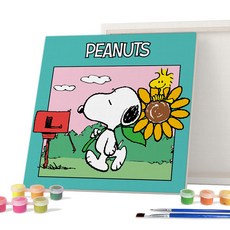 iLovePainting 花生 DIY PAINTING 25 x 25 cm, 史努比向日葵