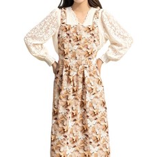 바른리빙 프시케 원피스 앞치마, 베이지, 1개