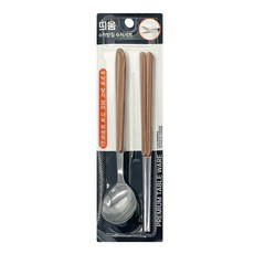 Camel 不沾桌面懸浮湯筷組, 木質, 湯匙 + 筷子, 1套