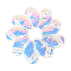 TECH SKIN 亮面高爾夫球桿套, 白色, 9個