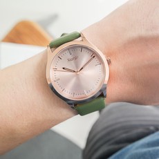 시아르고 남성용 베르가못컬렉션 패션 가죽 손목 시계 SG-009M