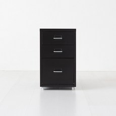마켓비 피하 낮은서랍장 2.1단, 블랙, 3단