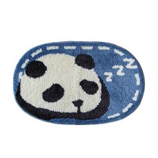 JCP 러블리 판다 도어매트 L, 블루, 1개