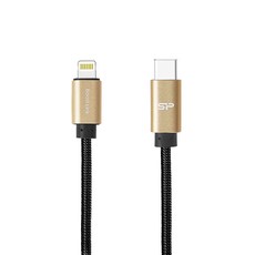 실리콘파워 부스트 링크 C타입 to 라이트닝 고속 충전 케이블 LK30CL, 골드, 1개, 100cm