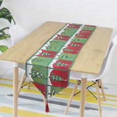 Sonio 快樂聖誕餐桌旗, 180 x 33 cm, 1個, 04 紅綠