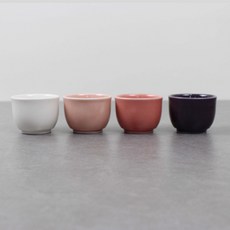달소금 도자기 소주잔 4종 세트, 파스텔 유광, 1세트