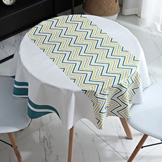 I Love Home 北歐圖案防水桌布, 鋸齒形, 110 x 160 cm