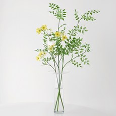 BLOOMING&ME 相思亞麻花盤花瓶套組, 淡黃色