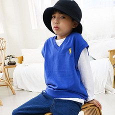 sonyun market 男童Polzen刺繡寬鬆背心