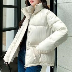 구디프 여성용 비비드 컬러 오버핏 푸퍼 패딩 점퍼