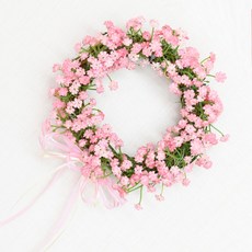 Garden in the City 迷你滿天星花圈, 粉紅色