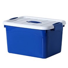 藍色市場存儲塑料生活箱 L, 1個, 藍色