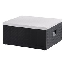 Aihop多功能折疊式塑膠收納盒 大, 黑色的, 1個