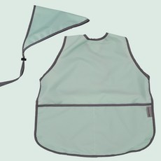 BEBE CHOUETTE 兒童粉彩防水無袖圍兜 + 頭巾套組