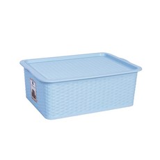 The Flow Company 堆疊式塑料活箱儲物箱 M, 藍色, 1個