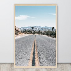 Mabel In Home 實木畫框 + 海報 沙漠之路 套組, 米色