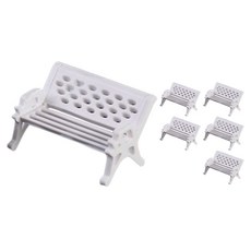 softholic 長椅型玻璃罩花盆室內擺飾 S 6入, Clova White